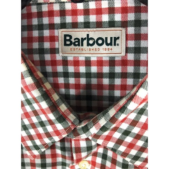 Barbour Men's XL Long Sleeve Button Up Multicolor Cotton Casual Adult Shirt A9 - Picture 2 of 6